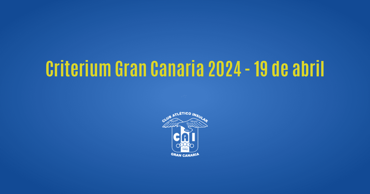 Horarios Criterium Gran Canaria – 19 Abril