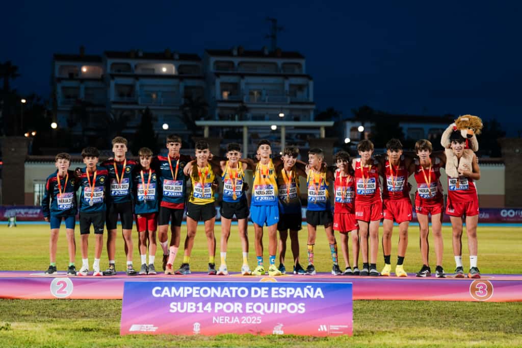 El CAI Gran Canaria se proclama campeón de españa sub14 por relevos y celebra la plata de Carlos Pérez en los 80 ml