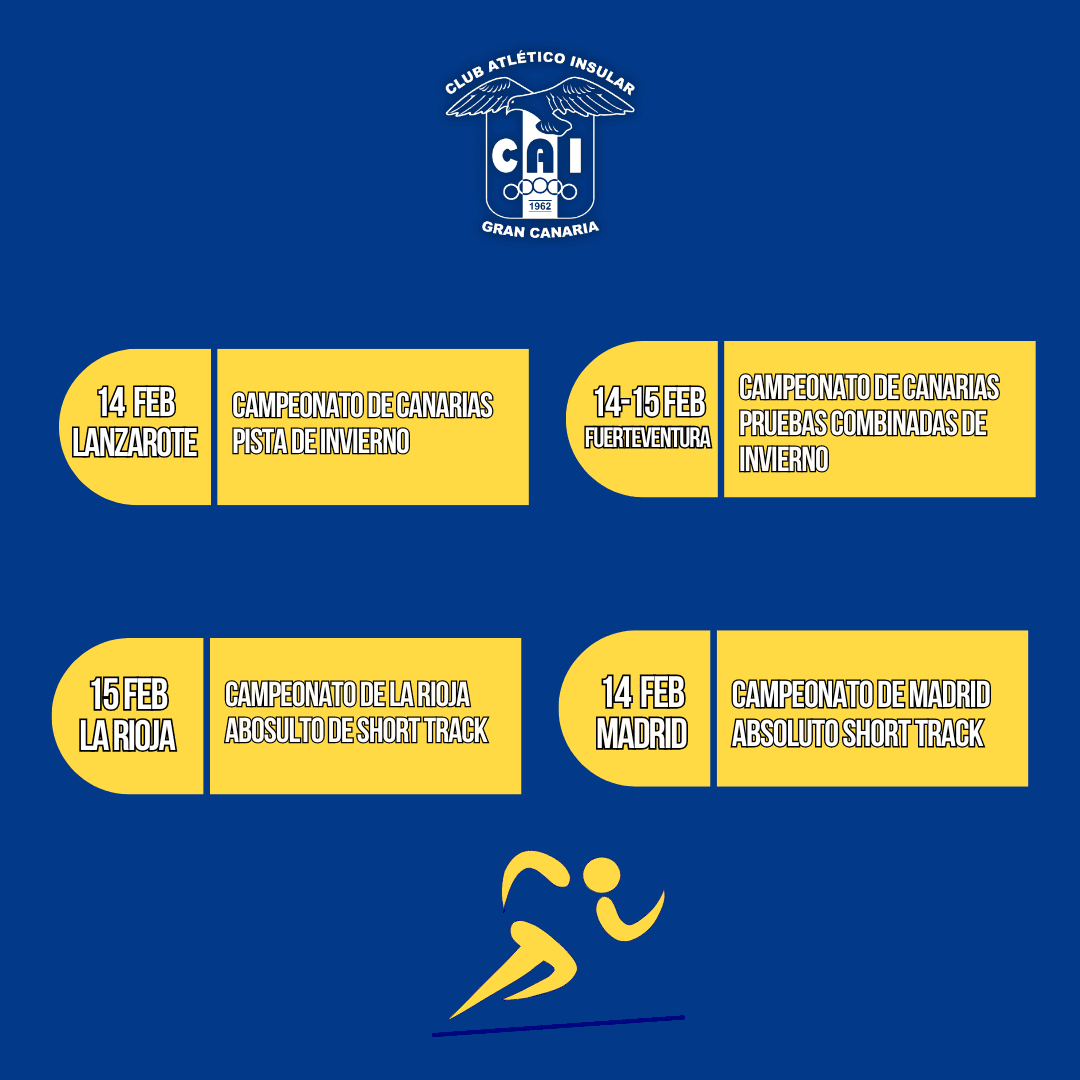 El CAI Gran Canaria afronta un intenso fin de semana de competición con presencia en Lanzarote, Fuerteventura, La Rioja y Madrid